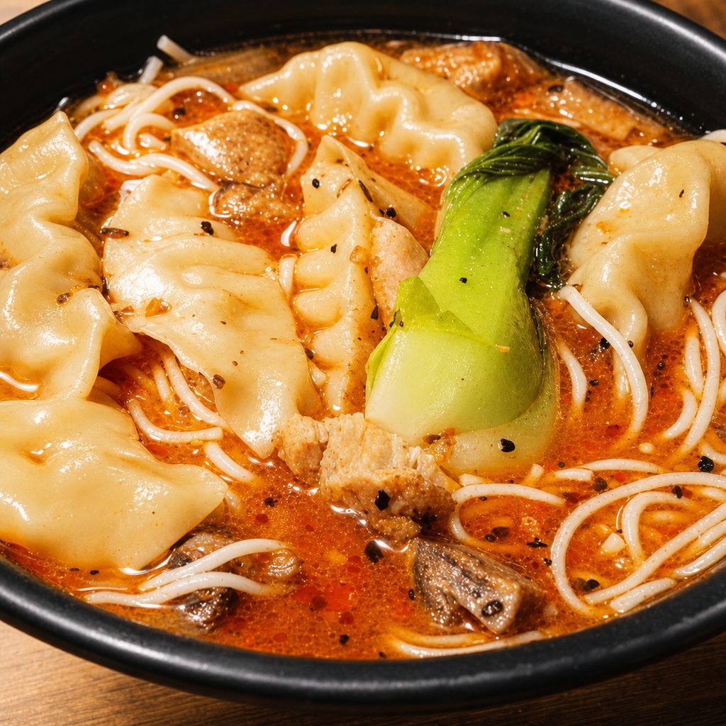 Hot & Sour Dumpling Soup.